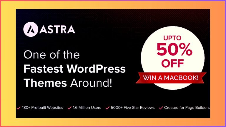 Astra Theme Black Friday 2024- 50% Discount
