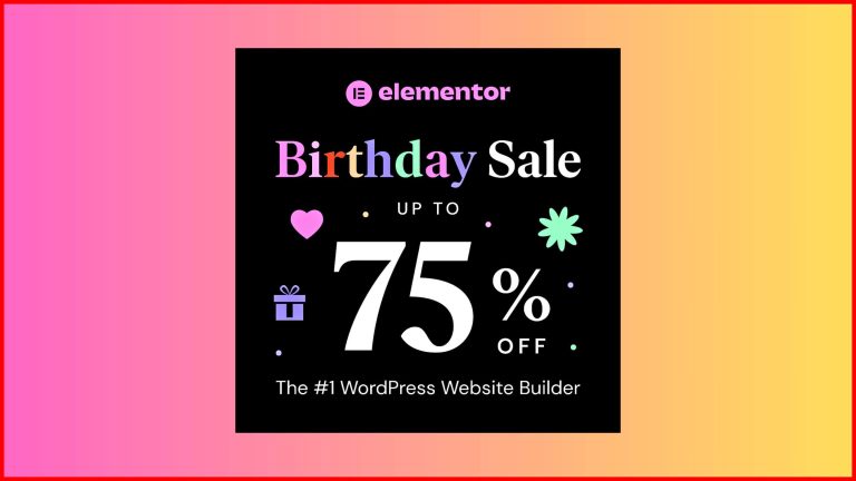 Elementor Birthday Sale 2024- 75% OFF
