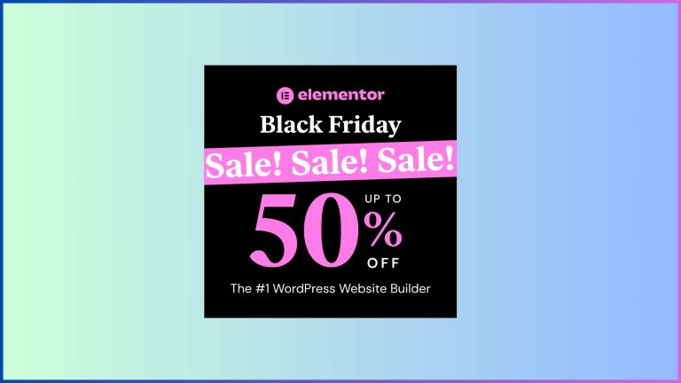 Elementor Black Friday 2024- 50% Discount